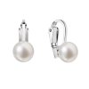 Strieborné náušnice klipsy s riečnou perlou 21082.1