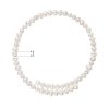 Strieborný náramok biele riečne perličky na pamäťovom drôtiku 23020.1
