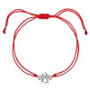 Červený náramok proti urieknutiu strieborný anjel 13020.3