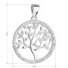 Strieborný prívesok so zirkónmi v bielej farbe strom života 14001.1