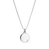 Strieborný náhrdelník s príveskom placička so srdiečkom 62006