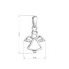 Strieborný prívesok malý anjelik so zirkónmi biely 14030.1