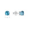 Strieborné náušnice kôstky s pravými minerálnymi kameňmi modré 11484.3 london topaz
