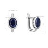 Strieborné náušnice s pravými minerálnymi kameňmi 11493.3 dark sapphire