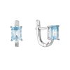 Strieborné náušnice s pravými minerálnymi kameňmi 11498.3 sky topaz