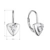 Strieborné náušnice s bielym zirkónom 11512.1 crystal