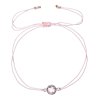 Textilný náramok ružový s krištáľom 13041.3 pink