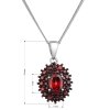 Strieborný náhrdelník luxusný s pravými minerálnymi kameňmi červené 12091.3 garnet