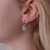 Strieborné náušnice luxusné s pravými minerálnymi kameňmi modré 11492.3 sky topaz