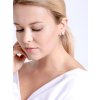 Stříbrné náušnice Lynx s kubickou zirkonií Preciosa, krystal