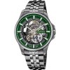 CANDINO SWISS MEN'S GREEN AUTOMATIC STAINLESS STEEL WATCH BRACELET C4782/2
