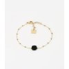 bracelet pablo acier dore onyx n