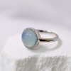 Stříbrný prsten s akvamarínem 15022.3 (Velikost 52 (průměr 16,6mm))