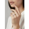 Strieborný prsteň ELEN 15M00006 s kameňom moissanite