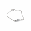 Strieborný náramok s platničkou BRA069RD/16