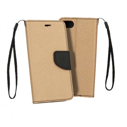 SAMSUNG GALAXY M51 púzdro BOOK FANCY, ZLATO-ČIERNE + OCHRANNÉ SKLO ZADARMO