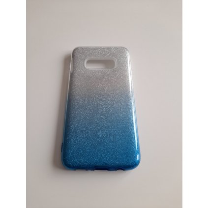 Samsung Galaxy S10e trblietavé púzdro modro-strieborné