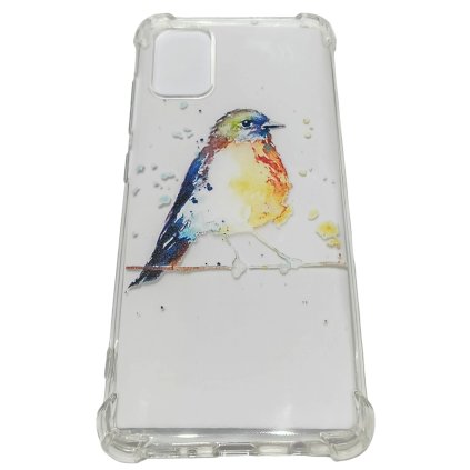 Samsung Galaxy A51 zadné púzdro priehľadné Armor potlač vták
