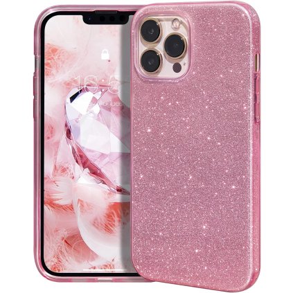 iPhone 14 Pro zadné púzdro trblietavé ružové PREsmartfon.sk