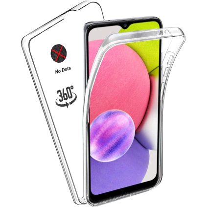 Samsung Galaxy A03S celotelové silikónové púzdro priehľadné 360° PREsmartfon.sk