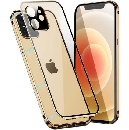 iPhone 12 Pro Max celotelové magnetické 360° púzdro zlaté PREsmartfon.sk