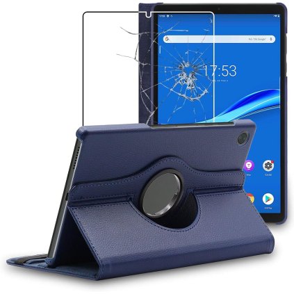 Otočné púzdro pre Lenovo Tab M10 HD 10.1" (Gen 2, TB-X306F) modré s ochranným sklom PREsmartfon.sk