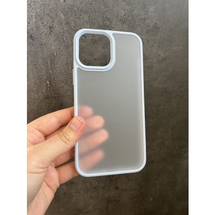 iPhone 13 Pro Max polopriehľadné zadné púzdro s modrým lemom PREsmartfon.sk