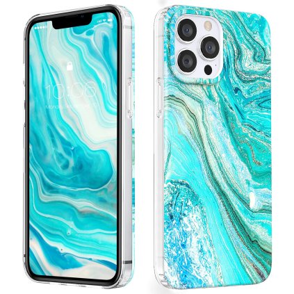 iPhone 13 Pro zadné púzdro vzor mramor modré PREsmartfon.sk