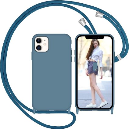 iPhone 11 zadné púzdro so šnúrkou modré PREsmartfon.sk