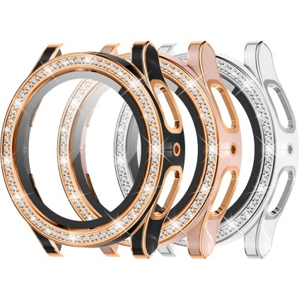 Samsung Galaxy Watch 5 / 4 40mm 3x diamantová ochranná krytka so sklom a kamienkami PREsmartfon.sk