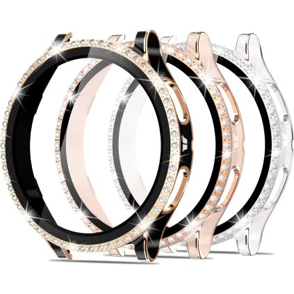 Samsung Galaxy Watch 5 / 4 44mm 3x diamantová ochranná krytka so sklom a kamienkami PREsmartfon.sk