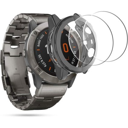 Garmin Fenix 6X Pro ochranné púzdro čierne a 2ks ochranné sklo PREsmartfon.sk