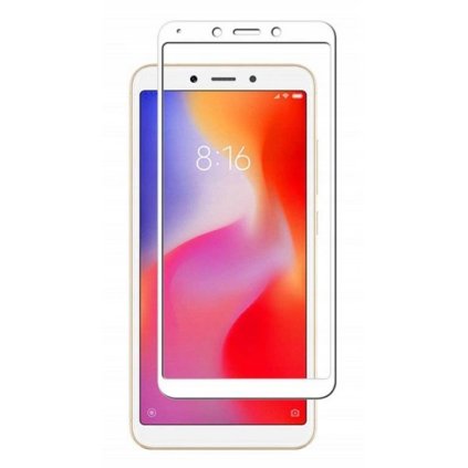 Xiaomi Redmi 6 / 6A ochranné sklo biele (3D FULL GLUE) PREsmartfon.sk