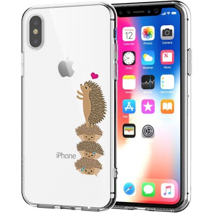 iPhone XS Max 6,5" zadný kryt potlač Ježkovia PREsmartfon.sk