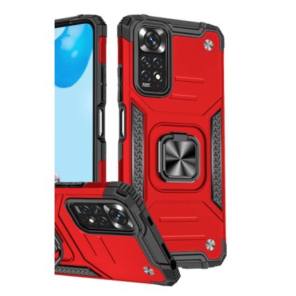 Xiaomi Redmi Note 11 4G / Note 11S púzdro Armor Ring červené PREsmartfon.sk