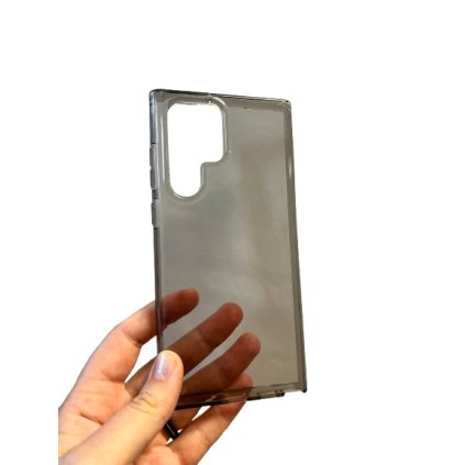 Samsung Galaxy S22 Ultra zadné silikónové púzdro polopriehľadné sivé PREsmartfon.sk