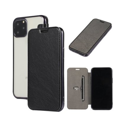 iphone 11 pro knizkovy obal cierny