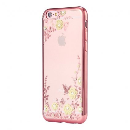 iPhone 8 Plus silikonovy luxusny kryt ruzovo zlty
