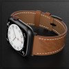 Kožený remienok pre Apple Watch 38 / 40 / 41 mm hnedý s bielou niťou PREsmartfon.sk