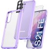 Samsung Galaxy S21 FE set fialovo priehľadné púzdro + 2ks ochranné sklo a 2ks sklo kamery PREsmartfon.sk