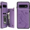 Samsung Galaxy S10 zadné púzdro kožené fialové