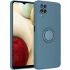 Samsung Galaxy A12 / M12 zadné púzdro Soft modré s prsteňom PREsmartfon.sk
