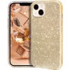 iPhone 13 / 14 zadné púzdro trblietavé zlaté PREsmartfon.sk