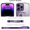 iPhone 14 Pro Max púzdro priehľadné s fialovým lemom MagSafe PREsmartfon.sk