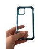 iPhone 12 / 12 Pro tvrdené púzdro priehľadné s modrým lemom PREsmartfon.sk