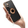 iPhone 11 zadné púzdro Ring čierne so zlatým lemom a šnúrkou PREsmartfon.sk