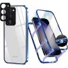 Samsung Galaxy S23 Plus magnetické púzdro 360° celotelové s kovovým rámom modré PREsmartfon.sk