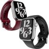 Apple Watch 38mm / 40mm / 41mm silikónové remienky 2ks čierny a vínovo červený PREsmartfon.sk