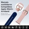 Apple Watch 38mm / 39mm / 40mm / 41mm silikónové remienky 2ks ružový a tmavo modrý PREsmartfon.sk
