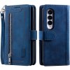 Samsung Galaxy Z Fold 4 kožené peňaženkové púzdro modré PREsmartfon.sk